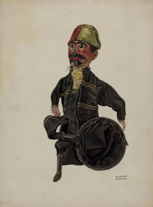 Framed Print : Policeman Hand Puppet, c. 1938. Creator: Florian Rokita Framed Print : Policeman Hand Puppet, c. 1938. Creator: Florian Rokita