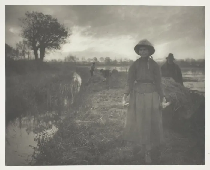 Framed Print : Poling the Marsh Hay, 1886. Creator: Peter Henry Emerson Framed Print : Poling the Marsh Hay, 1886. Creator: Peter Henry Emerson