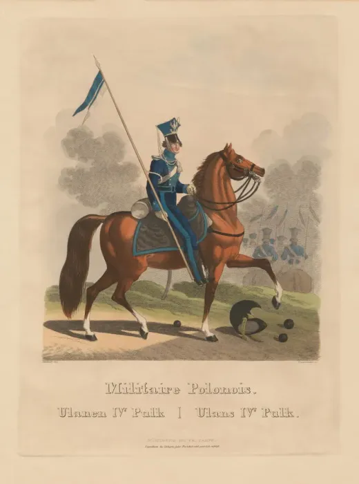 Framed Print : The Polish Army 1831: Uhlans of the 4th Pulk, 1831