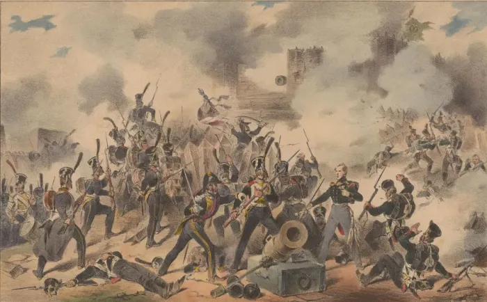 Framed Print : The Polish army removes the enemy entrenchments, 1835 Framed Print : The Polish army removes the enemy entrenchments, 1835
