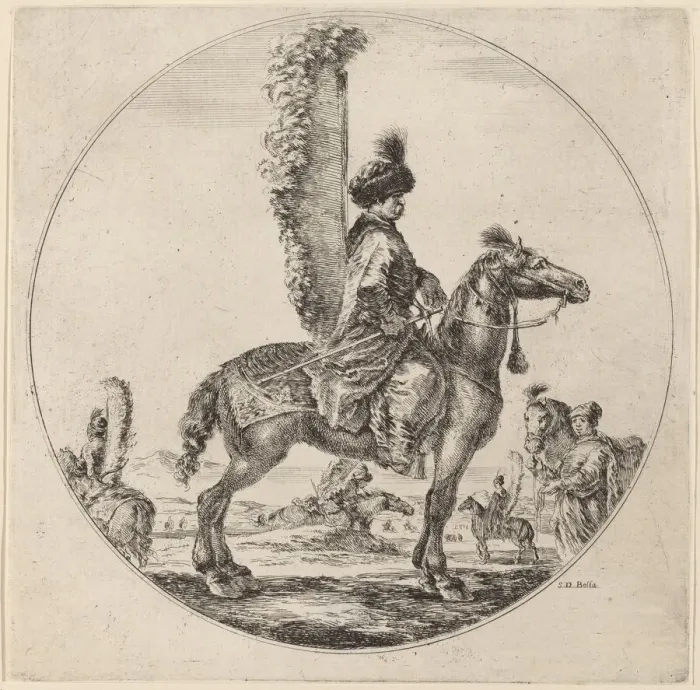 Framed Print : Polish Hussar. Creator: Stefano della Bella Framed Print : Polish Hussar. Creator: Stefano della Bella