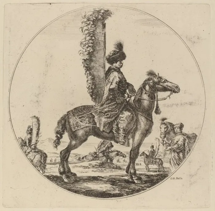Framed Print : Polish Hussar. Creator: Stefano della Bella Framed Print : Polish Hussar. Creator: Stefano della Bella