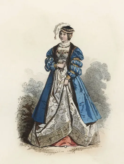 Framed Print : Polish Princess, in the modern age, color engraving 1870 Framed Print : Polish Princess, in the modern age, color engraving 1870