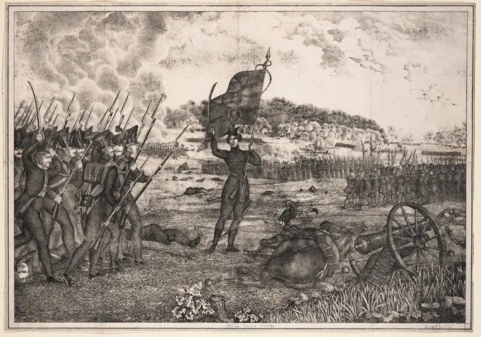 Framed Print : Polish-Russian war scene, 1831, 1831. Artist: Anonymous Framed Print : Polish-Russian war scene, 1831, 1831. Artist: Anonymous