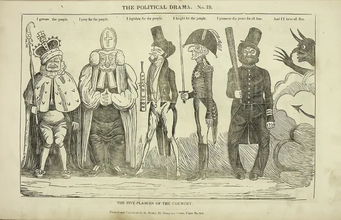 Framed Print : The Political Drama, No. 19: the Five Plagues of the Country, 1834-1835. Creator: Charles Jameson Grant. The Political Drama, No. 19: the Five Plagues of the Country, 1834-1835. Creator: Charles Jameson Grant Framed Print : The Political Drama, No. 19: the Five Plagues of the Country, 1834-1835. Creator: Charles Jameson Grant. The Political Drama, No. 19: the Five Plagues of the Country, 1834-1835. Creator: Charles Jameson Grant
