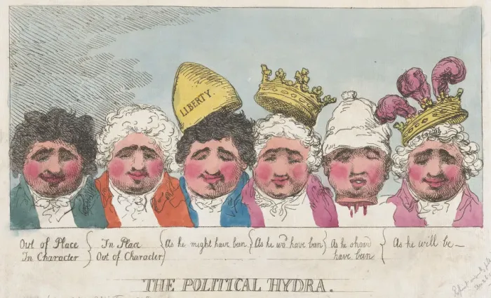 Framed Print : The Political Hydra, April 16, 1806. April 16, 1806. Creator: Thomas Rowlandson Framed Print : The Political Hydra, April 16, 1806. April 16, 1806. Creator: Thomas Rowlandson