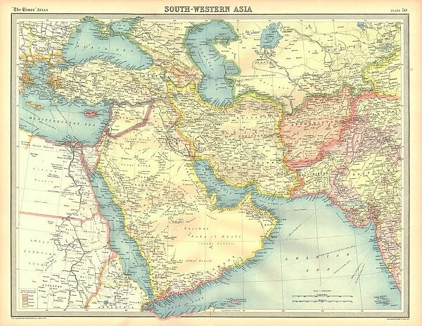 Political map of South Western Asia