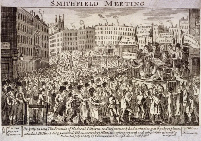 Framed Print : Political meeting at Smithfield, London, 1819 Framed Print : Political meeting at Smithfield, London, 1819