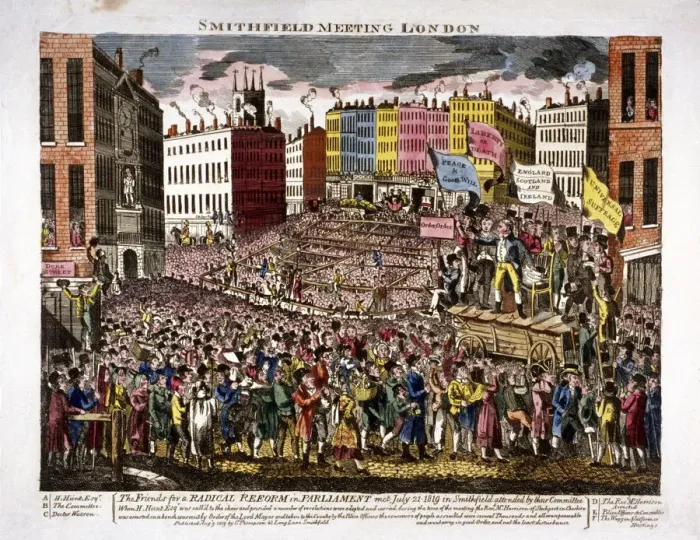 Framed Print : Political meeting at Smithfield, London, 1819 Framed Print : Political meeting at Smithfield, London, 1819