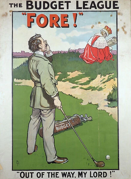 Political poster for The Budget League, British, 1910