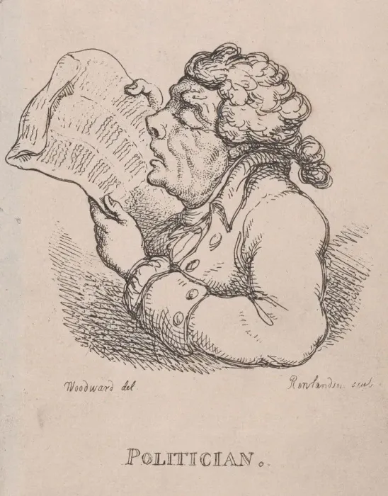 Framed Print : Politician, April 1808. April 1808. Creator: Thomas Rowlandson Framed Print : Politician, April 1808. April 1808. Creator: Thomas Rowlandson