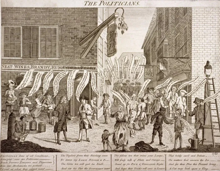 Framed Print : The politicians, 1763 Framed Print : The politicians, 1763