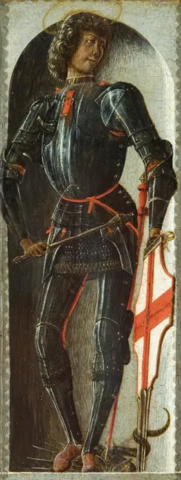 Framed Print : Polittico Griffoni: Saint George, 1470-1472. Creator: Ercole de Roberti Framed Print : Polittico Griffoni: Saint George, 1470-1472. Creator: Ercole de Roberti