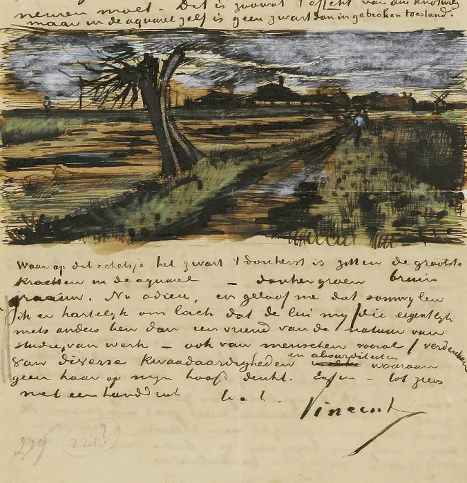 Framed Print : Pollard Willow. Letter to Theo van Gogh Framed Print : Pollard Willow. Letter to Theo van Gogh