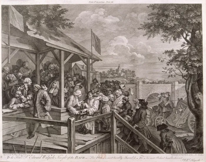 Framed Print : The Polling, 1758. Artist: Peter La Cave Framed Print : The Polling, 1758. Artist: Peter La Cave
