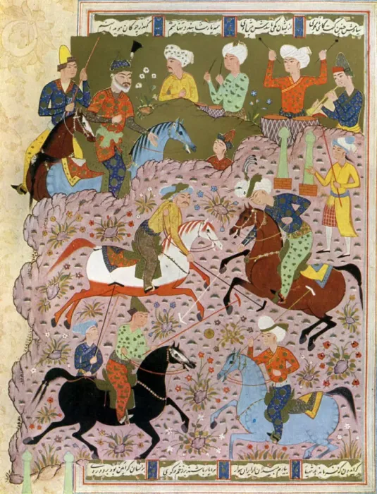 Framed Print : Polo in Persia in the 10th century (1938) Framed Print : Polo in Persia in the 10th century (1938)
