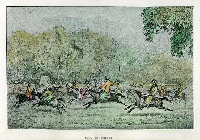 Framed Print : Polo in Thibet, 19th century(?) Framed Print : Polo in Thibet, 19th century(?)