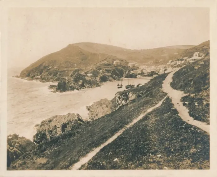 Framed Print : Polperro from the Lookout, 1927 Framed Print : Polperro from the Lookout, 1927