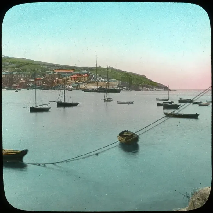 Framed Print : Polruan from Fowey, Cornwall, late 19th or early 20th century. Artist: Church Army Lantern Department Framed Print : Polruan from Fowey, Cornwall, late 19th or early 20th century. Artist: Church Army Lantern Department