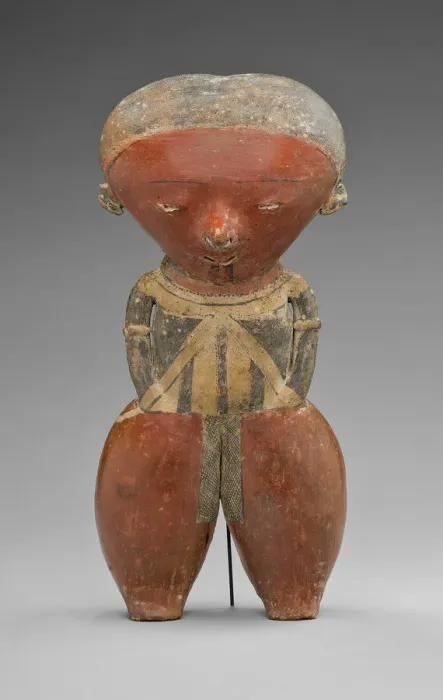 Framed Print : Polychrome Standing Figure with Exaggerated Head and Hips, A. D. 1 / 300. Creator: Unknown Framed Print : Polychrome Standing Figure with Exaggerated Head and Hips, A. D. 1 / 300. Creator: Unknown