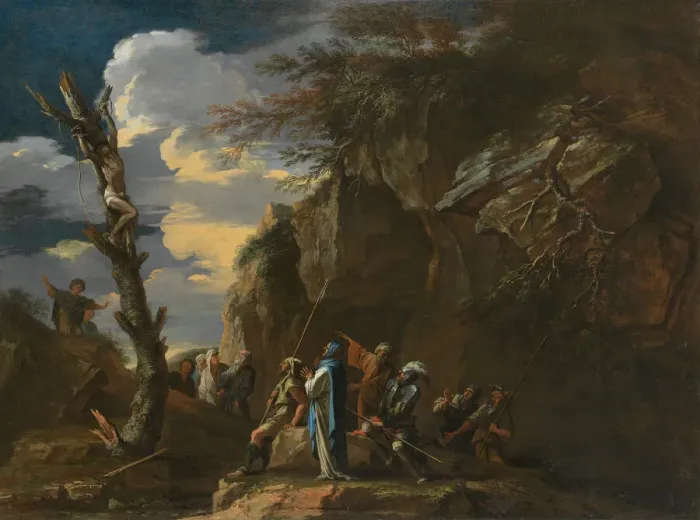 Framed Print : Polycrates Crucifixion, c. 1664. Creator: Salvator Rosa Framed Print : Polycrates Crucifixion, c. 1664. Creator: Salvator Rosa