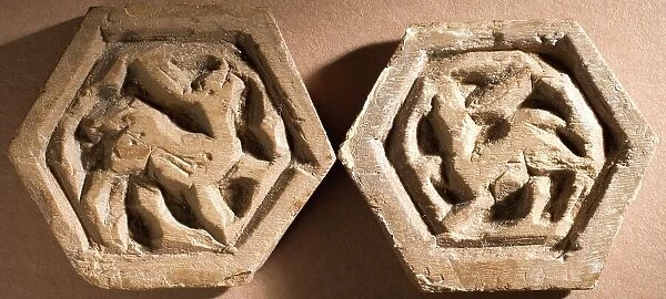 Polygonal elements (image 2 of 4), 11th century. Creator: Unknown