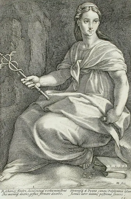 Framed Print : Polyhymia, 1592. Creator: Hendrik Goltzius Framed Print : Polyhymia, 1592. Creator: Hendrik Goltzius