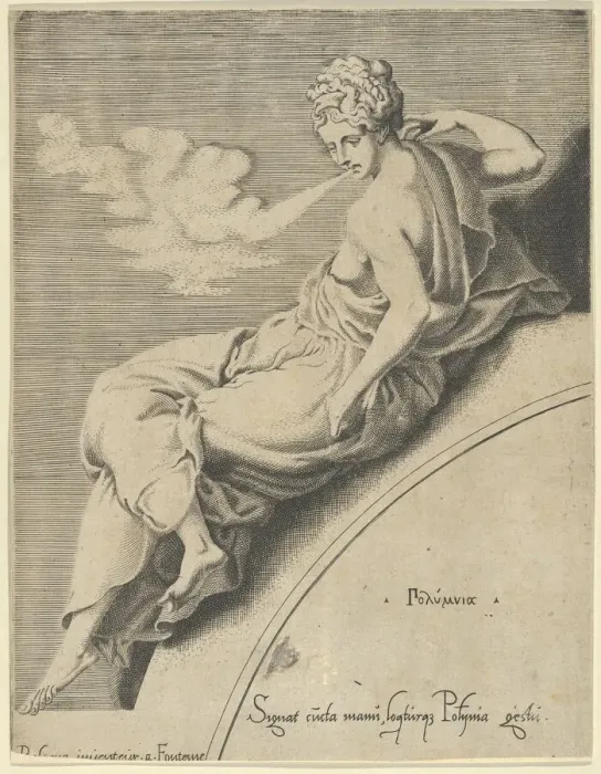 Framed Print : Polyhymnia, ca. 1540-45. ca. 1540-45. Creator: Anon Framed Print : Polyhymnia, ca. 1540-45. ca. 1540-45. Creator: Anon