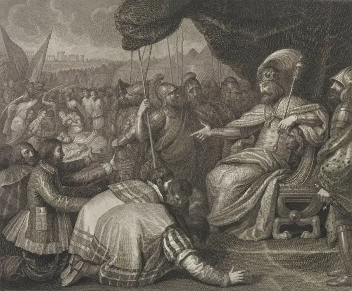 Framed Print : Pomerania swearing allegiance to King Mieszko II Lambert of Poland, Late 18th century Framed Print : Pomerania swearing allegiance to King Mieszko II Lambert of Poland, Late 18th century