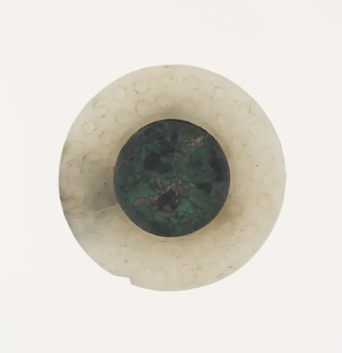 Framed Print : Pommel inlaid with Malachite, Eastern Zhou period, 3rd century B. C. Creator: Unknown Framed Print : Pommel inlaid with Malachite, Eastern Zhou period, 3rd century B. C. Creator: Unknown