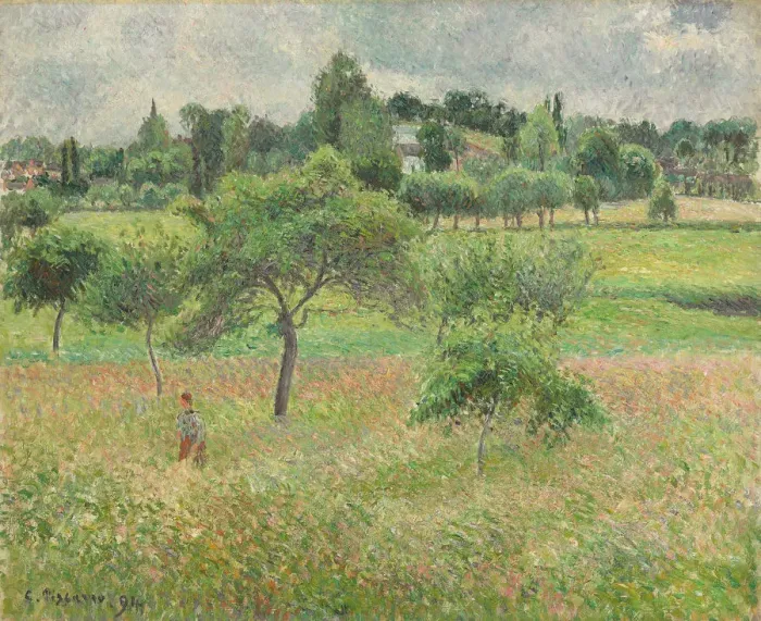 Framed Print : Pommiers a Eragny, 1894. Artist: Pissarro, Camille (1830-1903) Framed Print : Pommiers a Eragny, 1894. Artist: Pissarro, Camille (1830-1903)
