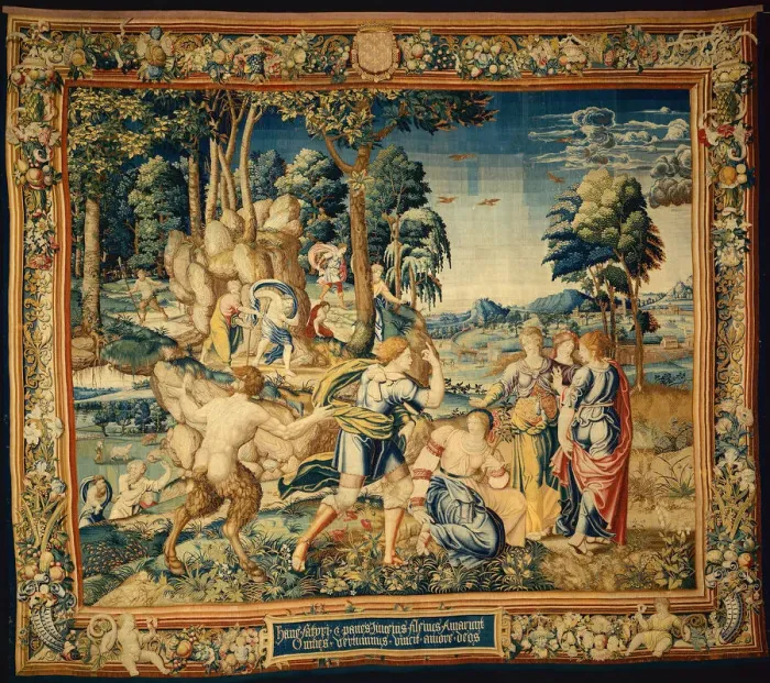 Framed Print : Pomona Surprised by Vertumnus and Other Suitors, from The Story of Vertumnus
