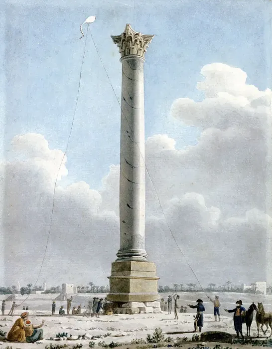 Framed Print : Pompeys Column, Alexandria 1798, 1798. Artist: Vivant Denon Framed Print : Pompeys Column, Alexandria 1798, 1798. Artist: Vivant Denon