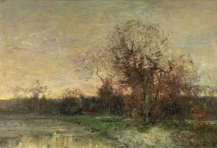 Framed Print : The Pond in Ixelles, c1870-1890s. Creator: Guillaume Vogels Framed Print : The Pond in Ixelles, c1870-1890s. Creator: Guillaume Vogels