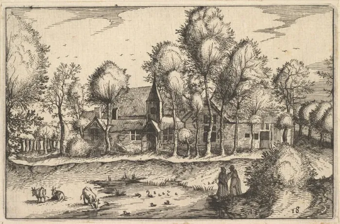 Framed Print : A Pond, plate 18 from Regiunculae et Villae Aliquot Ducatus Brabantiae, ca. 1610 Framed Print : A Pond, plate 18 from Regiunculae et Villae Aliquot Ducatus Brabantiae, ca. 1610
