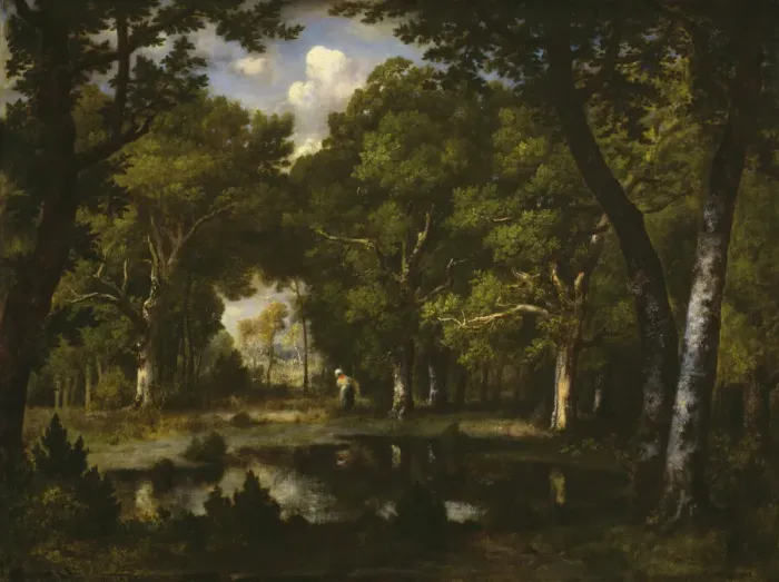 Framed Print : Pond in the Woods, 1862. Creator: Narcisse Virgile Diaz de la Pena Framed Print : Pond in the Woods, 1862. Creator: Narcisse Virgile Diaz de la Pena