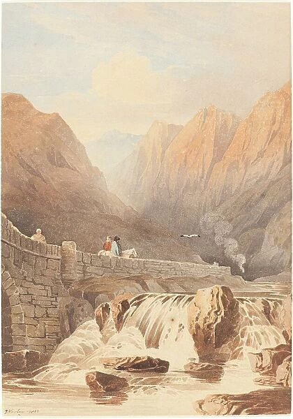 Pont Aberglaslyn, 1812. Creator: John Varley I
