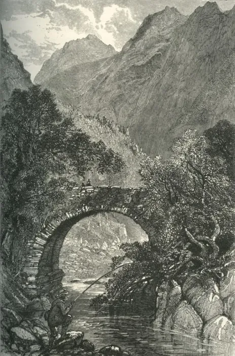 Framed Print : Pont Aberglaslyn, c1870 Framed Print : Pont Aberglaslyn, c1870
