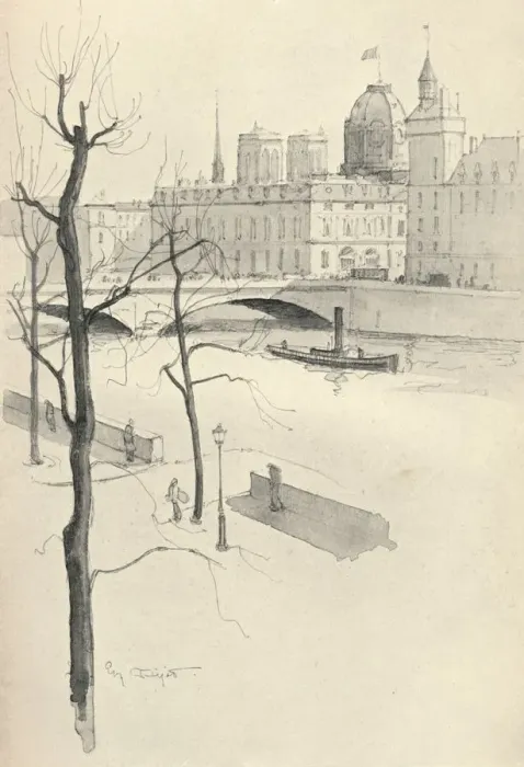 Framed Print : The Pont au Change, 1915. Artist: Eugene Bejot Framed Print : The Pont au Change, 1915. Artist: Eugene Bejot