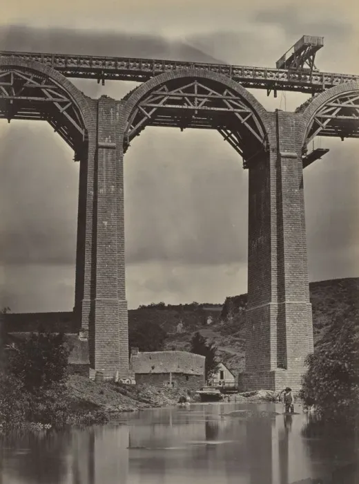 Framed Print : Pont-de-Buis, on the Doufine, France, c. 1865. Creator: Jules DuClos (French) Framed Print : Pont-de-Buis, on the Doufine, France, c. 1865. Creator: Jules DuClos (French)