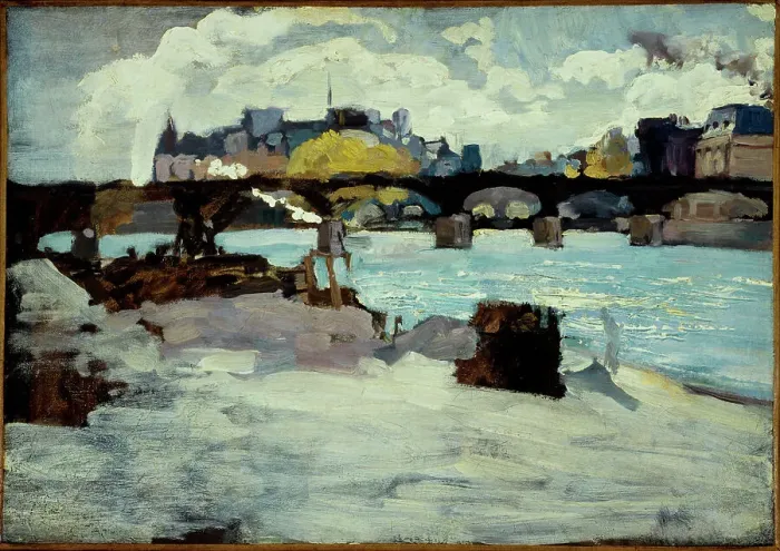 Framed Print : Pont des Arts and the tip of l'ile de la Cite, c1880. Creator: Unknown Framed Print : Pont des Arts and the tip of l'ile de la Cite, c1880. Creator: Unknown