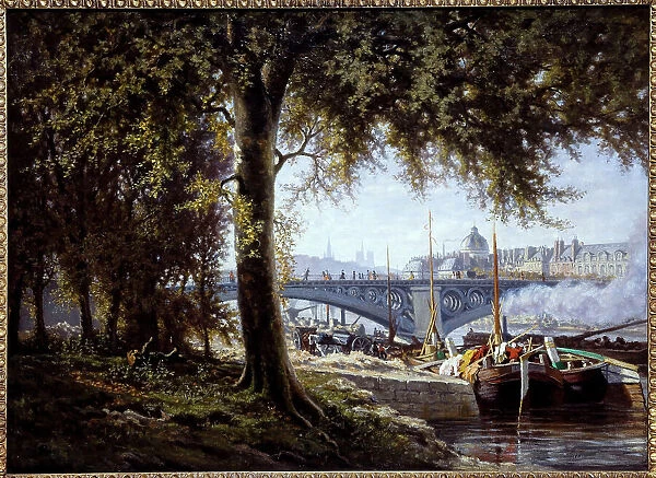 Pont des Saints-Peres around 1860. Creator: Unknown