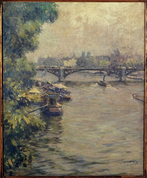 Pont du Carrousel, 1914. Creator: Frank Milton Armington