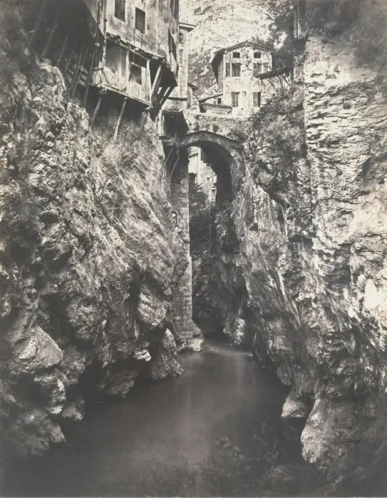 Framed Print : Pont en Royans, ca. 1859. Creator: Edouard Baldus Framed Print : Pont en Royans, ca. 1859. Creator: Edouard Baldus