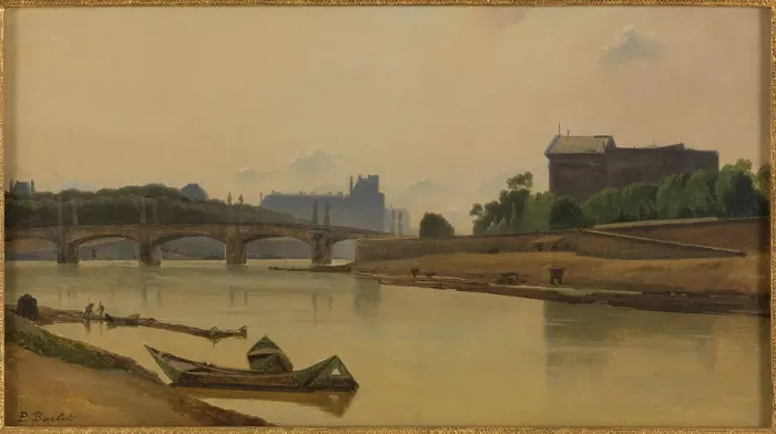 Framed Print : Pont de la Concorde seen from the Quai de la Conference, circa 1830, c1830. Creator: Prosper Barbot Framed Print : Pont de la Concorde seen from the Quai de la Conference, circa 1830, c1830. Creator: Prosper Barbot