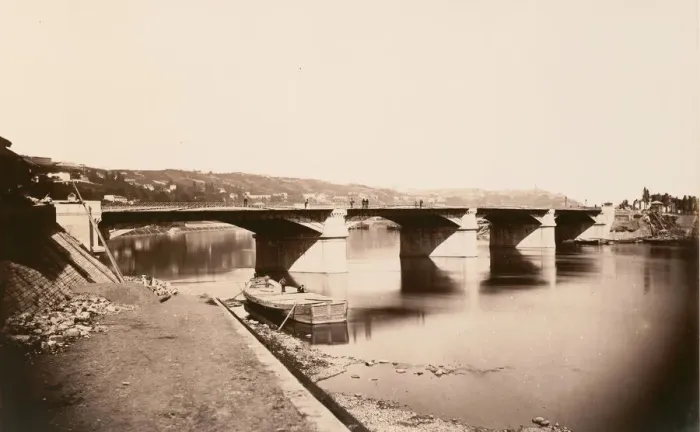 Framed Print : Pont de la Mulatiere, ca. 1861. Creator: Edouard Baldus