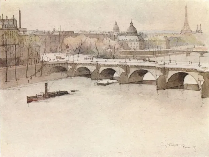 Framed Print : The Pont Neuf, 1915. Artist: Eugene Bejot Framed Print : The Pont Neuf, 1915. Artist: Eugene Bejot