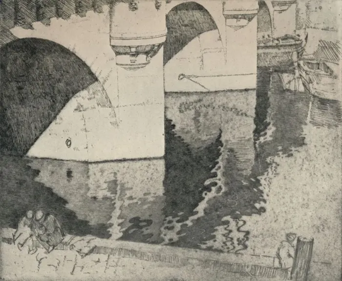 Framed Print : The Pont Neuf, 1915. Artist: William A Levy Framed Print : The Pont Neuf, 1915. Artist: William A Levy