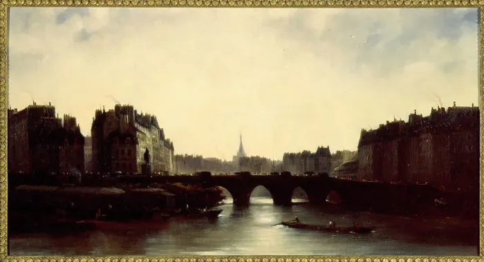 Framed Print : Pont-Neuf and Ile de la Cite, 1834. Creator: Unknown Framed Print : Pont-Neuf and Ile de la Cite, 1834. Creator: Unknown