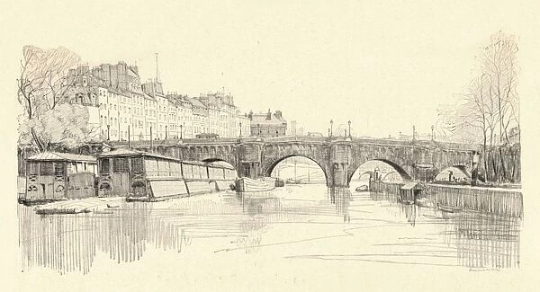 The Pont Neuf seen from the locks, 1915. Artist: Herman Armour Webster